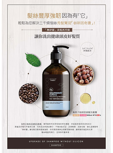 夢娜麗莎 MONSA 無患子咖啡因健髮洗髮露4000ml (花朵香) 平衡油脂 頭皮健康