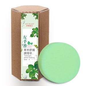 夢娜麗莎 MONSA 左手香草本舒緩調理皂 120g*4 修護調理 提升肌膚舒適度