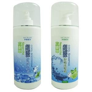 夢娜麗莎 MONSA 忘憂草超酷涼舒暢洗髮精500ml、忘憂草超酷涼舒暢沐浴乳500ml(1組2入)